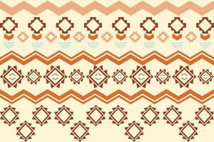 Boho fabric seamless pattern geometric tribal ethnic traditional background bohemian and native American Design Elements.Vector illustration embroidery. vector