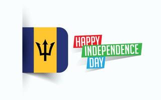 contento independencia día de barbados vector ilustración, nacional día póster, saludo modelo diseño, eps fuente archivo