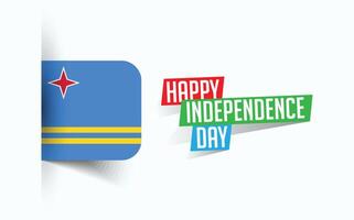 Happy Independence Day of Aruba Vector illustration, national day poster, greeting template design, EPS Source File