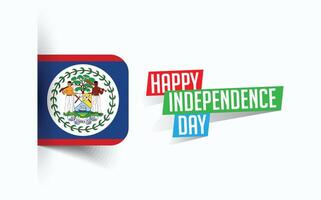 Happy Independence Day of Belize Vector illustration, national day poster, greeting template design, EPS Source File