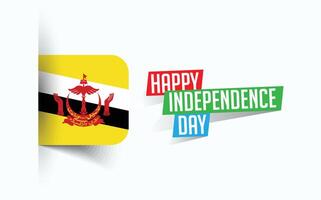 Happy Independence Day of Brunei Vector illustration, national day poster, greeting template design, EPS Source File