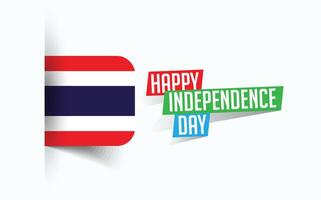 contento independencia día de Tailandia vector ilustración, nacional día póster, saludo modelo diseño, eps fuente archivo