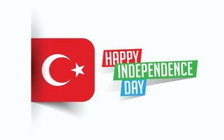 Happy Independence Day of Turkey Vector illustration, national day poster, greeting template design, EPS Source File