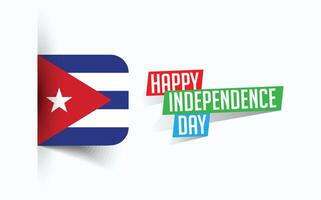 Happy Independence Day of Cuba Vector illustration, national day poster, greeting template design, EPS Source File