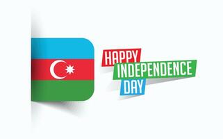 contento independencia día de azerbaiyán vector ilustración, nacional día póster, saludo modelo diseño, eps fuente archivo