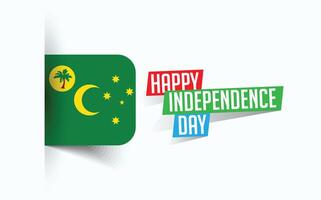 Happy Independence Day of Cocos Islands Vector illustration, national day poster, greeting template design, EPS Source File