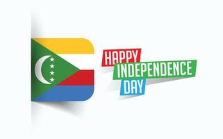 Happy Independence Day of Comoros Vector illustration, national day poster, greeting template design, EPS Source File