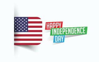 Happy Independence Day of America Vector illustration, national day poster, greeting template design, EPS Source File