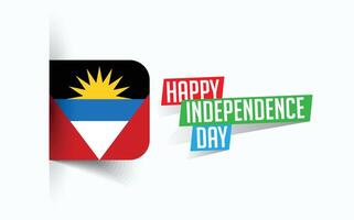 Happy Independence Day of Antigua and Barbuda Vector illustration, national day poster, greeting template design, EPS Source File