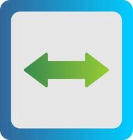 Opposite Flat Gradient  Icon vector