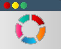 Web Flat Gradient  Icon vector