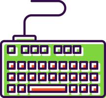 teclado lleno icono vector