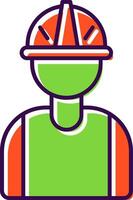 Worker Filled  Icon vector