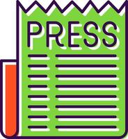 Press Release Filled  Icon vector