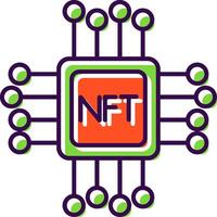 nft lleno icono vector