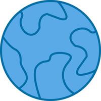 Earth Filled Blue  Icon vector