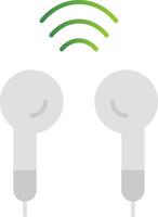 Earbuds Flat Gradient  Icon vector