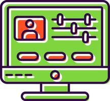 Graphic Editor Filled  Icon vector