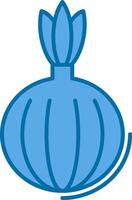 Onion Filled Blue  Icon vector