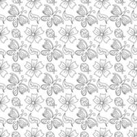 Spring floral pattern. Seamless pattern with flowers vector