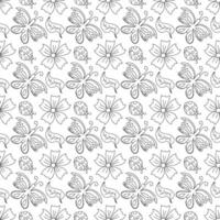 Spring floral pattern. Seamless pattern with flowers vector