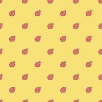 Seamless pattern with ladybugs. Summer ladybugs background vector