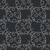Seamless pattern with ladybugs. Summer ladybugs background vector