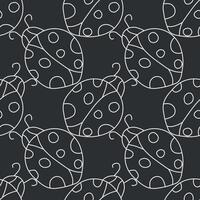 Seamless pattern with ladybugs. Summer ladybugs background vector