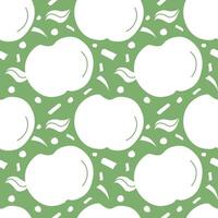 Seamless apple pattern. Colored seamless doodle pattern with red apples vector