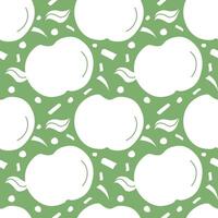 Seamless apple pattern. Colored seamless doodle pattern with red apples vector