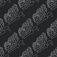 Seamless butterfly pattern. ornament with butterflies. drawn spring illustration vector