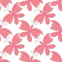 Seamless butterfly pattern. ornament with butterflies. drawn spring illustration vector