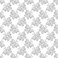 Seamless butterfly pattern. ornament with butterflies. drawn spring illustration vector