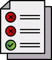 Check List Line Filled Gradient  Icon vector