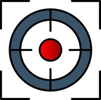 Focus Line Filled Gradient  Icon vector