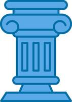 Pillar Filled Blue  Icon vector