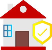 Home Insurance Flat Gradient  Icon vector