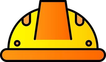 Construction Helmet Line Filled Gradient  Icon vector