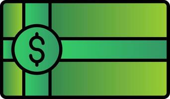 Payment Voucher Line Filled Gradient  Icon vector