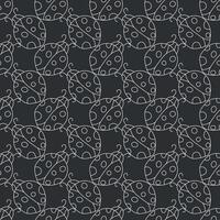 Seamless pattern with ladybugs. Summer ladybugs background vector