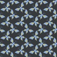 Seamless butterfly pattern. ornament with butterflies. drawn spring illustration vector