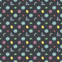 Spring floral pattern. Seamless pattern with flowers vector