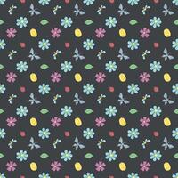 Spring floral pattern. Seamless pattern with flowers vector