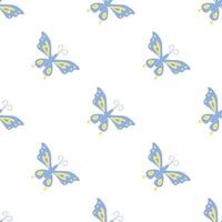 Seamless butterfly pattern. ornament with butterflies. drawn spring illustration vector