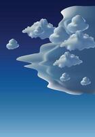 Cloud and blue sky vector for background design.