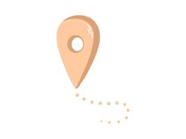 Cute hand drawn geolocation mark. Flat vector illustration isolated on white background. Doodle drawing.