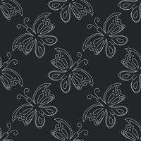 Seamless butterfly pattern. ornament with butterflies. drawn spring illustration vector