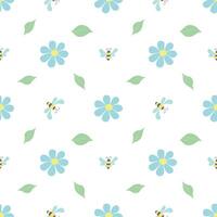 Spring floral pattern. Seamless pattern with flowers vector