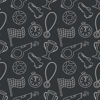 Seamless sport pattern. Background with sports icons. Doodle sport illustration vector