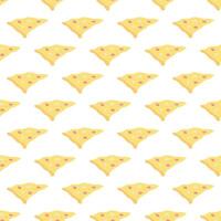 Seamless pizza pattern. Black and white pizza background. Doodle vector pizza illustration. Fast food vector pattern